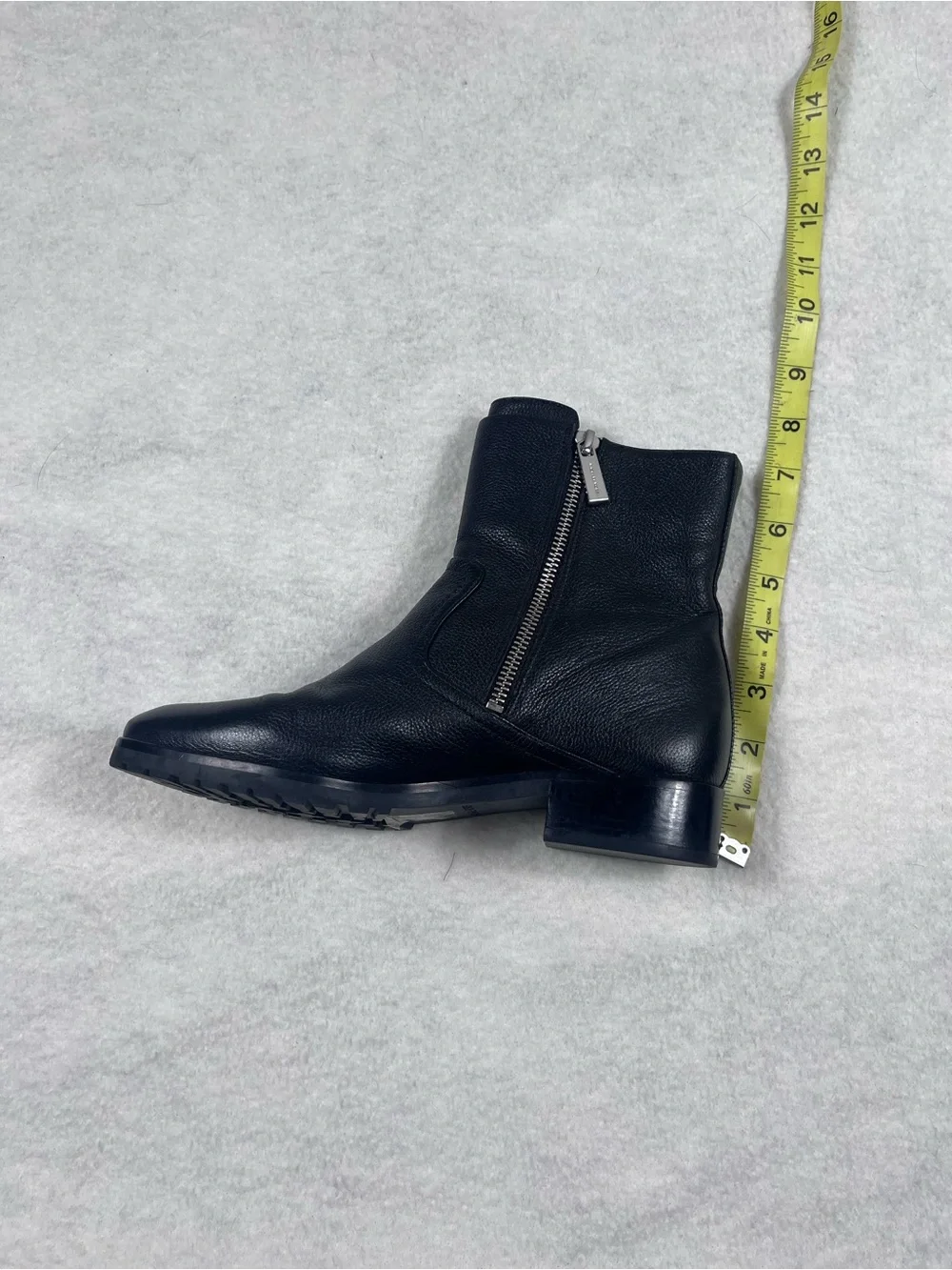 Michael Kors Black Leather Side-Zip Chukka Boot